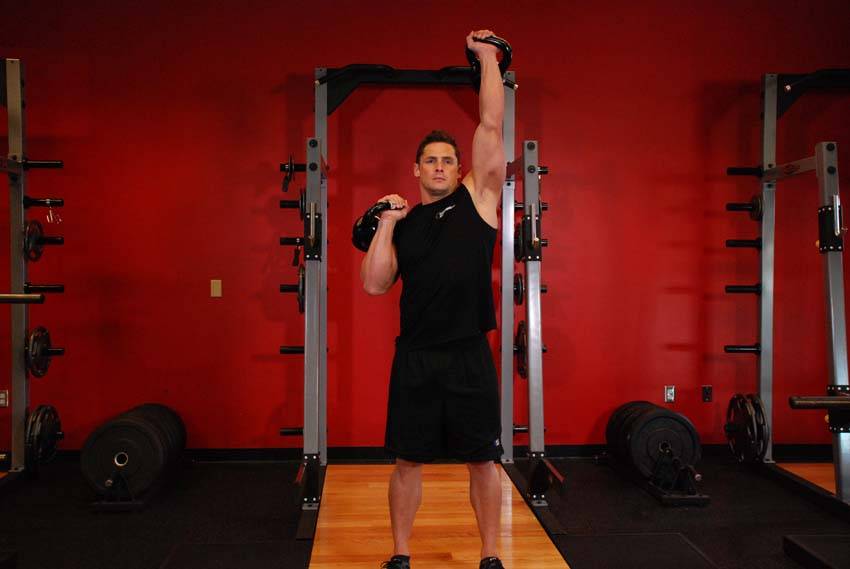 Alternating Kettlebell Press — demonstration image 2