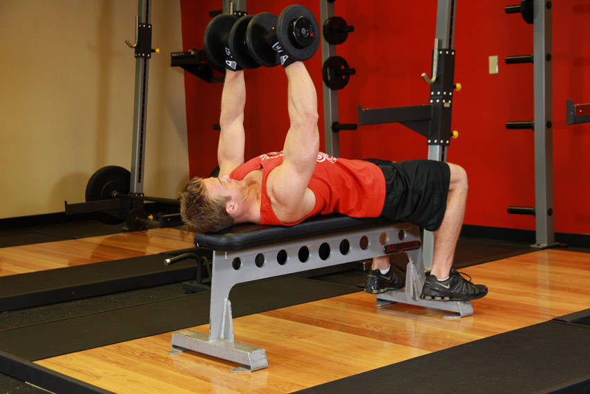Flat dumbbell press — demonstration image 2