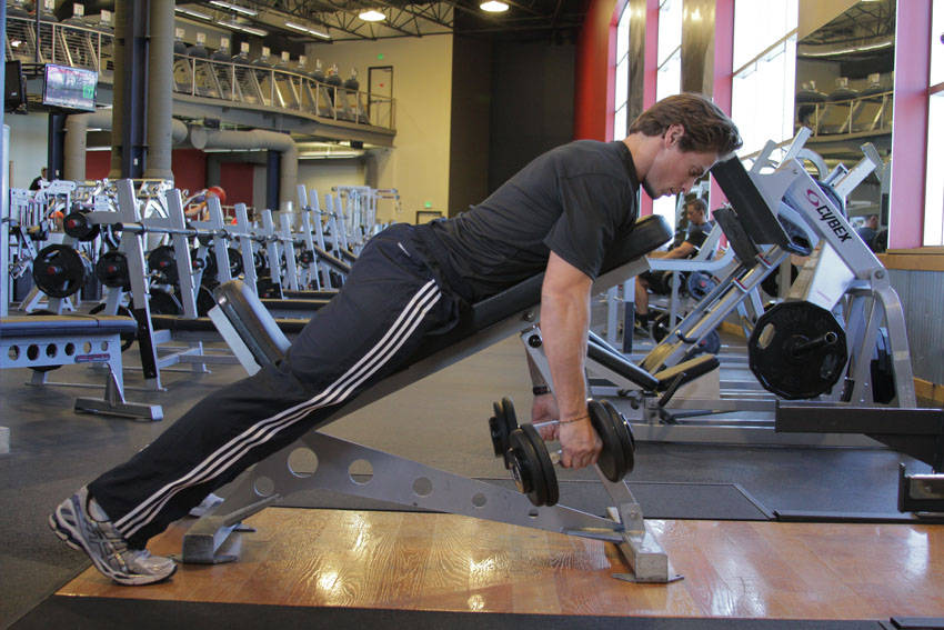 Single-arm chest-supported row