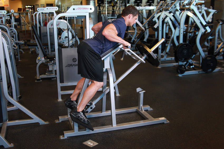 Lying T-Bar Row — demonstration image 2