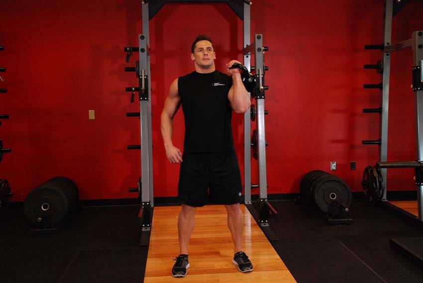 One-Arm Kettlebell Military Press To The Side — demonstration image 1