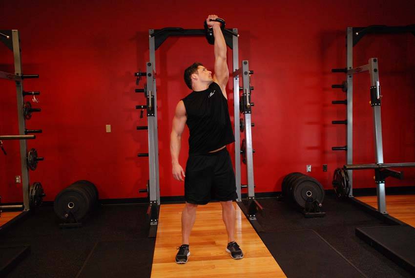 One-Arm Kettlebell Military Press To The Side — demonstration image 2