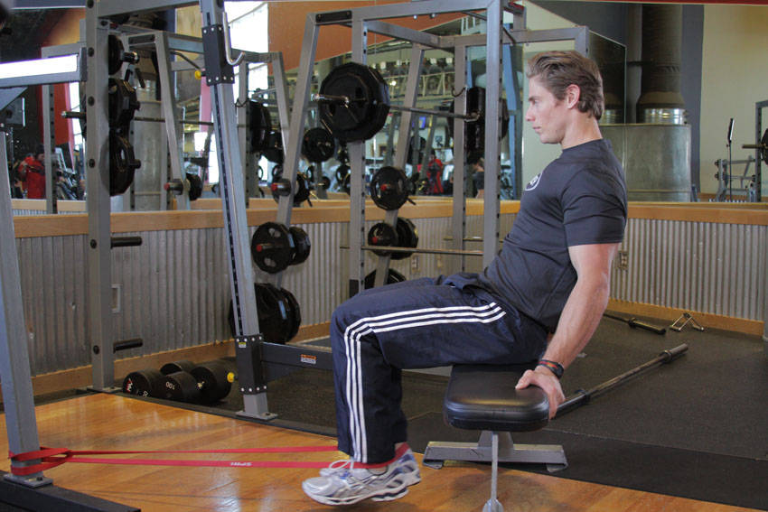 Seated Band Hamstring Curl — demonstration image 2