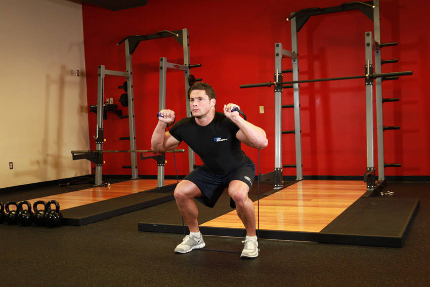 Squats - With Bands — demonstration image 2