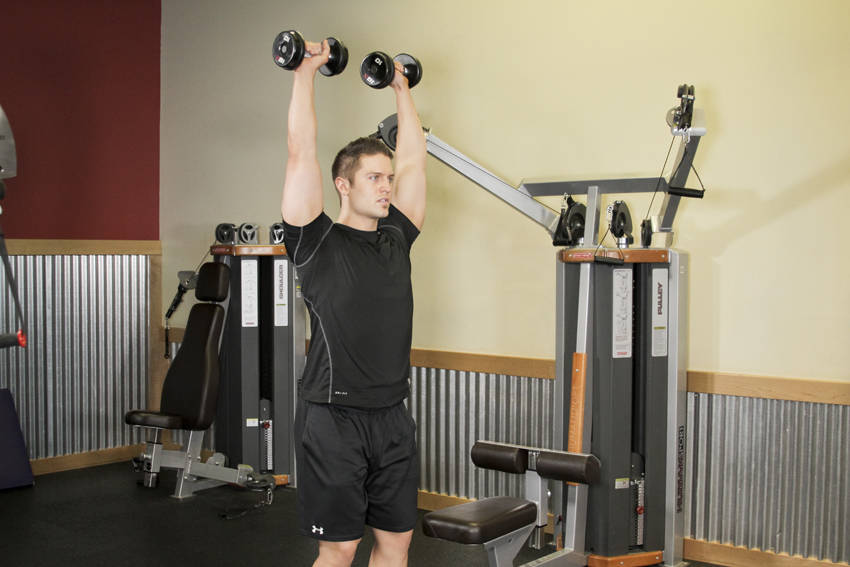Standing Dumbbell Press — demonstration image 2